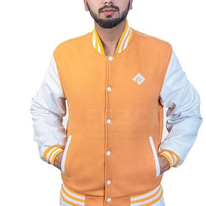 Chaqueta de invierno profesional Slim Fit Letterman, ropa informal gruesa para exteriores con logotipo frontal personalizado, chaqueta fabricada con cuello levantado - Product Image 1