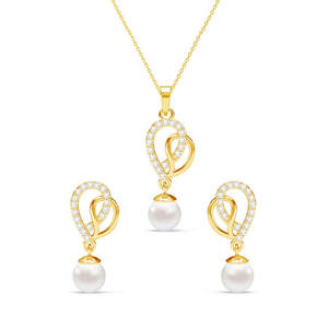 NOVAMART Fine Fine <b>Gold</b>-Plated Silver Star-Zircon & Diamond <b>Jewellery</b> <b>Set</b> for Wedding Party Gift Occasions Wholesale Export - Product Image 1