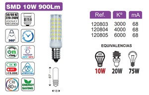 Lampada tubolare Led E14 7W 6000K 1000Lm (BBlite 120805) - Product Image 2