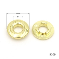 Œillet rond en alliage de zinc à graver sur mesure, 2 pièces, pour cuir