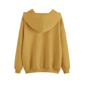 Pull-over d'hiver surdimensionné en molleton 100 % coton à manches longues imprimé pour femme, orienté export, personnalisable, fabriqué au Bangladesh - Product Image 2