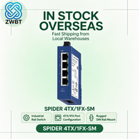 Nouveau commutateur Ethernet fibre optique Hirschmann SPIDER 4TX/1FX-SM EEC 5 ports 10/100 Mbps, débit de données max. 100 Mbps, distance 30 km, non géré