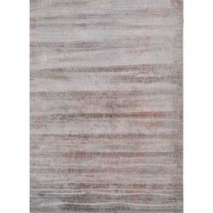 Alfombra Uvenuti Grande de Lana y Seda de Bambú, Tejida a Mano, Color Marfil, Modelo LRB-1665, con Patrón de Rayas, para Sala de Estar, Pasillo, para Adolescentes - Product Image 1