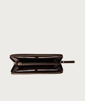 100% asli lembut dan indah dibuat dari kulit premium wanita dompet ritsleting hitam, coklat, tan