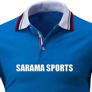 Polo de manga corta con cuello en V ligero y transpirable de verano con logotipo personalizado POLO de punto informal para hombre - Product Image 3