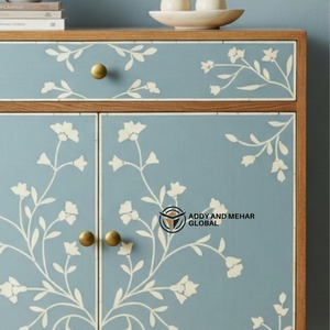 ตู้ดีไซน์ลายดอกไม้สลักกระดูกพิเศษสำหรับห้องโถงหรือห้องรับประทานอาหารและห้องนอนพร้อมขายได้ตามต้องการ - Product Image 1