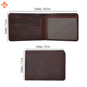 กระเป๋าสตางค์หนังสั้นผู้ชายกระเป๋าสตางค์หนังนุ่มเรียบง่ายแฟชั่นบางส่วนบุคคลกระเป๋าสตางค์คุณภาพสูงสีน้ําตาล - Product Image 3