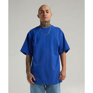 Homme 230GSM T-Shirts T-shirt personnalisé poids lourd à épaules tombantes T-shirts surdimensionnés en coton uni - Product Image 1