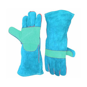 NOUVEAU Gants de soudage en cuir style vintage Conception perforée pour la sécurité des mains Gants en cuir de vachette pour hommes - Product Image 5