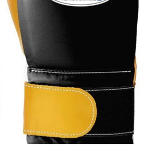 Guantes de Boxeo Profesionales de Cuero Negro y Dorado con Velcro en la Muñeca, Guantes de Entrenamiento y Sparring para Hombres y Mujeres - Product Image 4