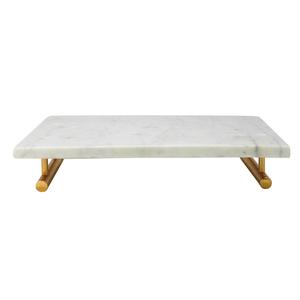 Bandeja de servicio de última llegada 2024 en Base de mármol con mango de hierro con diseño personalizado para uso de servicio de Navidad - Product Image 4