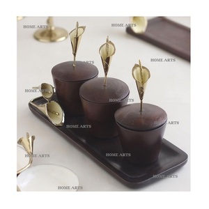 Set of 2 Antique Design Dry Fruits Metal Bowls Round Shape Customized Size <b>Sweet</b> Serving Bowls With Tray - Product Image 4