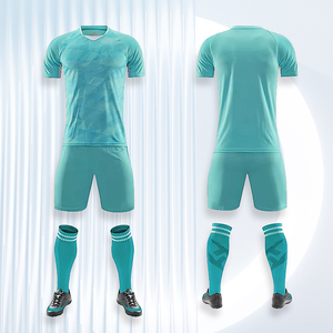 Camiseta de fútbol de sublimación personalizada, camiseta de fútbol de tela de malla de poliéster, camiseta de fútbol de manga corta transpirable - Product Image 2