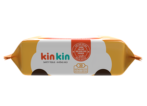 Lingettes humides en tissu non tissé de qualité supérieure 30 pièces fabriquées au Vietnam Kinkin Lingettes humides nettoyantes pour bébé - Product Image 5
