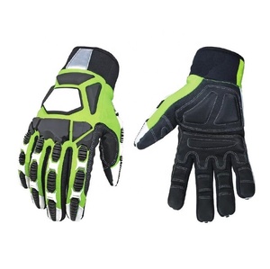 Construction Gloves Leather Anti Vibration Non Slip <b>Foam</b> <b>Padding</b> and TPR Knuckles Titan XT Utility Working Gloves - Product Image 5