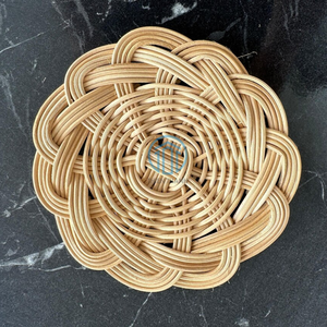 New Design Rattan Woven <b>coaster</b> Inspired Design Rattan <b>Coasters</b> Are Handwoven by Skilled Artisans in Viet Nam - Product Image 1