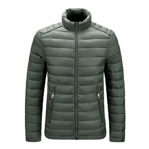 Veste d'hiver matelassée à manches longues pour homme, respirante, logo personnalisable, col montant avec fermeture éclair, qualité supérieure, vêtements pour adultes - Product Image 5