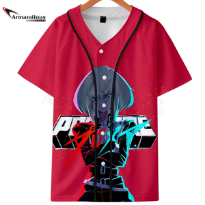 Men's Short Sleeve Plain Button <b>Down</b> Baseball Jersey Team Jersey - Product Image 6