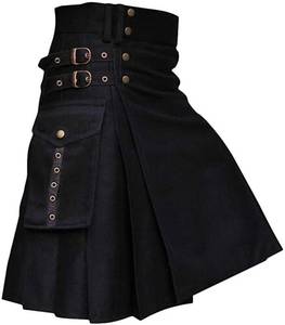 Kilt híbrido de moda para hombres Kilt de doble tela de tartán y algodón con ajuste personalizado y diseño multiusos - Product Image 2