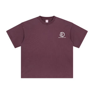 T-shirt simple surdimensionné pour hommes, 250 GSM, coton lourd, peinture en aérosol, lavage de pierre, poids lourd - Product Image 5