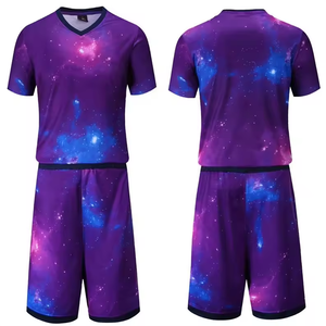 Ropa de baloncesto de poliéster de secado rápido unisex Logotipo de impresión digital de color personalizado Anti-UV antibacteriano transpirable de talla grande - Product Image 1