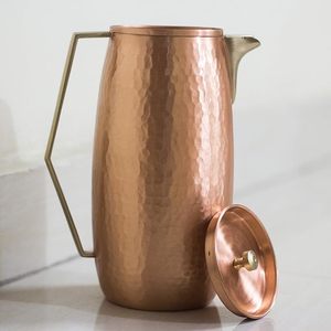 Vente en gros Pichet à eau en métal cuivré martelé personnalisé au meilleur prix de l'Inde pour Restaurant Hôtel Maison - Product Image 3