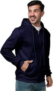 Sudadera con Capucha Casual de Invierno para Hombre, Color Sólido, 100% Algodón, Felpa, Corte Regular, Bolsillo, Secado Rápido y Transpirable, Alta Calidad - Product Image 2