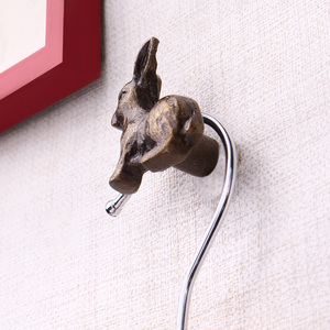 Antique Iron Rabbit Heavy Duty Entryway <b>Wall</b> <b>Hooks</b> Wholesale Metal <b>Coat</b> Jacket Umbrella Bag Hanging Stuff IH-163 - Product Image 2