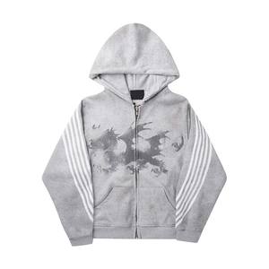 Nouveau sweat à capuche oversize pour homme en coton 100% avec impression numérique de logo, lavage à l'acide, style hip-hop, 450 g/m² - Product Image 6