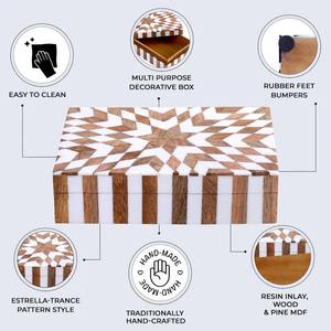 กล่องเครื่องประดับเรซินแบบฝังศิลปะทำจากเรซินสำหรับเก็บของที่ระลึกและเครื่องประดับจากอินเดีย - Product Image 4