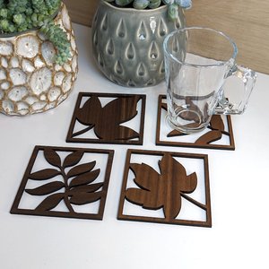 Modern Epoxy Coaster Set with Swirl Design Stylish Abstract Art Resin and Stone Coasters for Home and Office Classic Style - Product Image 3