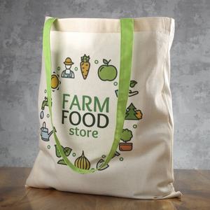 Custom Black Cotton Canvas Tote Bag Large <b>Eco</b>-Friendly Recycled Foldable Shopping Bag for Women with Logo and <b>Dot</b> Pattern - Product Image 3