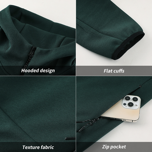 Conjunto Deportivo Informal Personalizado para Hombre, con Capucha, Transpirable, de Algodón para Invierno, con Pantalones Deportivos Ligeros de Felpa - Product Image 5