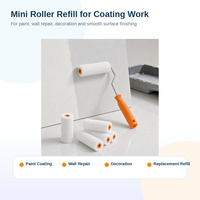 Rouleau en mousse éponge haute densité, noyau de rouleau à peinture mini 2/4/6 pouces, recharge avec diamètre intérieur de 15 mm pour revêtement mural