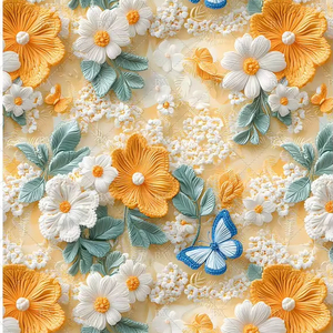 100% Tela de flores con estampado de rayón viscosa - Product Image 1