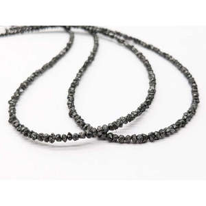 BESTSELLER Perles de diamant brut noir non taillé 100 % naturel, brins de diamants en vrac pour la création de bijoux personnalisés, cadeau d'anniversaire - Product Image 1
