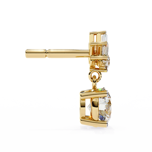 Boucles d'oreilles uniques en or 18 carats avec diamant de laboratoire, boucles d'oreilles de qualité supérieure - Product Image 6