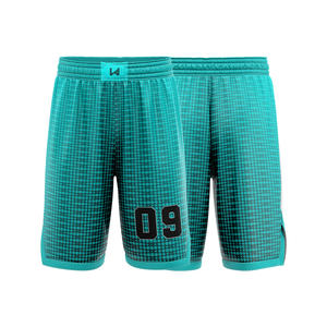 Shorts de basket-ball personnalisés entièrement personnalisés, imprimés par transfert thermique, respirants, grande taille, pour hommes, prix de gros, vente directe d'usine - Product Image 1