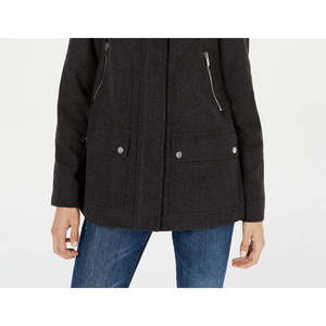 Cappotto con Cappuccio Celebrity Junior Rosa Antracite Doppio Petto in Fibra di Poliestere Intrecciata Traspirante Reversibile per la Stagione Invernale - Taglia - Product Image 3