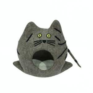 Cave pour chat en feutre 100% laine de Nouvelle-Zélande, maison pour chat en feutre fait main - Product Image 4