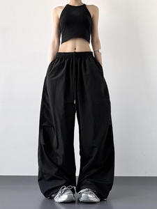 Pantalones de chándal de algodón transpirable Conjuntos de joggers para mujer Diseño de ropa de calle con logotipo personalizado con cierre de cintura elástica - Product Image 6