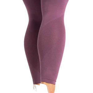 Leggings pour femmes grande taille, taille élastique, de haute qualité, unis, longueur totale, pour la salle de sport, le fitness, le yoga, avec logo personnalisé, jambe gauche - Product Image 4
