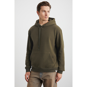 เสื้อฮู้ดมีกระเป๋าจิงโจ้บุขนแกะสำหรับผู้ชาย GRIMELANGE Yokohama ผลิตจากผ้าฝ้ายออร์แกนิกทรงปกติ - Product Image 3