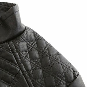 Chaqueta de Motociclista de Invierno para Mujer, Estilo Clásico, Talla XL, Mangas Completas, Abrigo de Cuero Vacuno, Relleno de Algodón, Transpirable, Tejido de Punto, a la Moda - Product Image 5