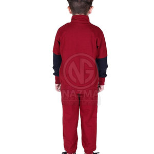 OEM Service Winter Hooded Casual Solid 100% Cotton Breathable Baby Boys Tracksuits Customized Logo - Product Image 2