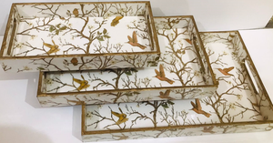 Plateau de service en bois MA CRAFT INDIA, très demandé, avec poignées attrayantes des deux côtés, couleur naturelle durable, taille personnalisée pour utilisation sur table. - Product Image 3