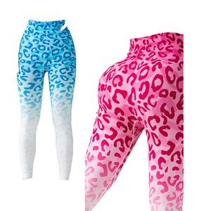 Leggings Deportivos de Yoga de Nueve Puntos para Mujer, Transfronterizos, Sin Costuras, Elásticos, con Estampado - Product Image 4
