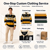 Camiseta de Rugby a Rayas de Manga Larga para Hombre, Personalizada IKDEER, con Cuello Polo, Jersey de Equipo, Parche Bordado, Marca Privada