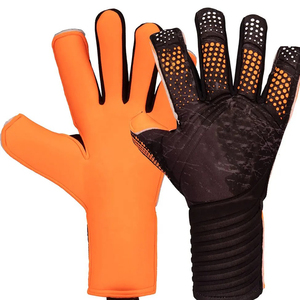 Gants de gardien de but de football pour enfants en gros, cuir, antidérapants, bracelet réglable, gants de football d'entraînement de haute qualité - Product Image 1