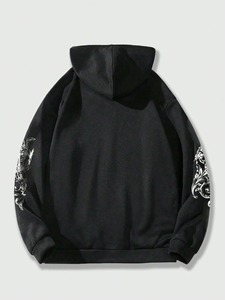 Custom Manufacturer Men's 100% Cotton Fleece Breathable Winter Street Wear Stringless Drop Shoulder Oversized <b>Zip</b> <b>Pocket</b> <b>Hoodies</b> - Product Image 2